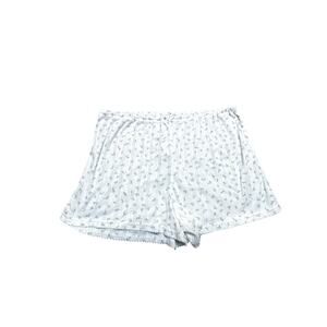 Lefties Women’s Large White Floral Lace Mini Shorts Bow Detail - Cottagecore